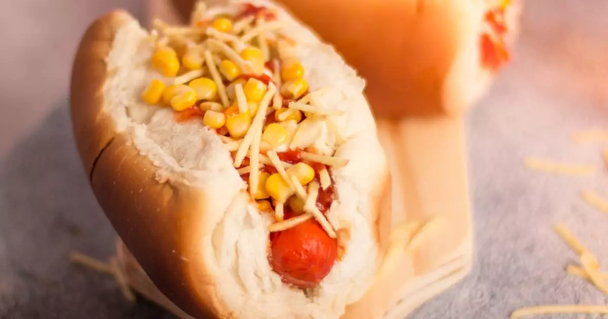 Hot-Dog simples Salsicha