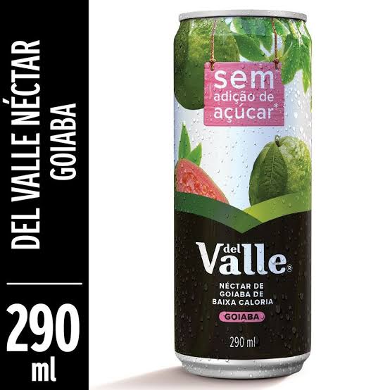 Del valle sabor goiaba latinha 290ml