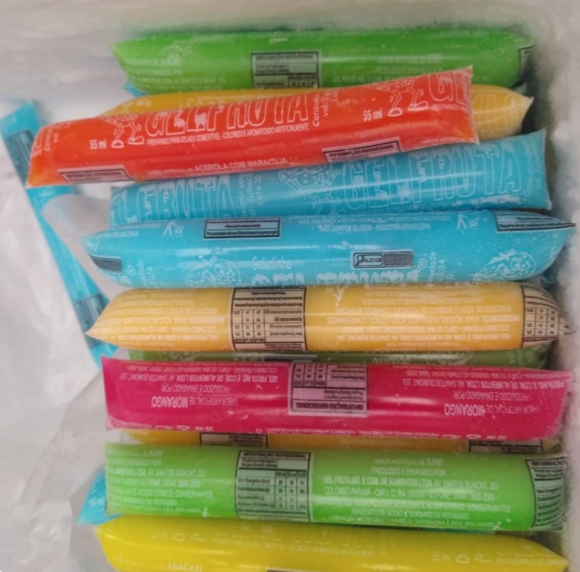 Geladinho industrial de frutas