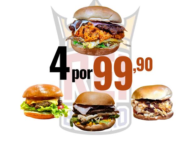 4 lanches á sua escolha