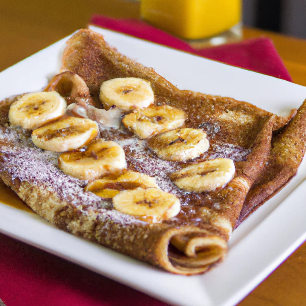 Crepe de Banana com queijo e canela