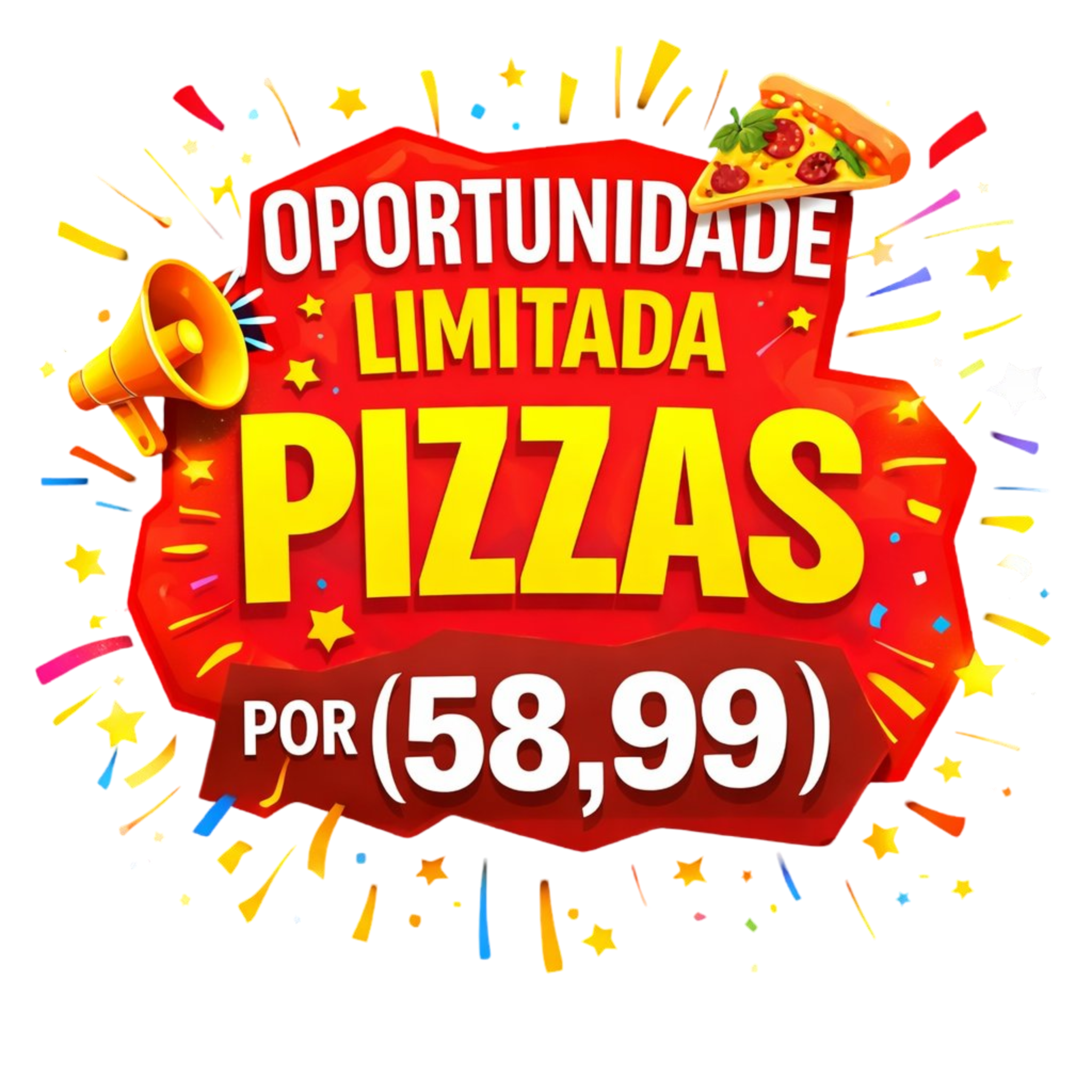 Pizzas por R$58,99 😍