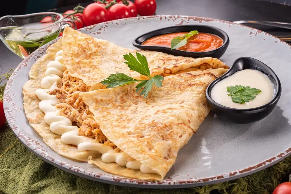 Crepe de Frango com Cream Chesse