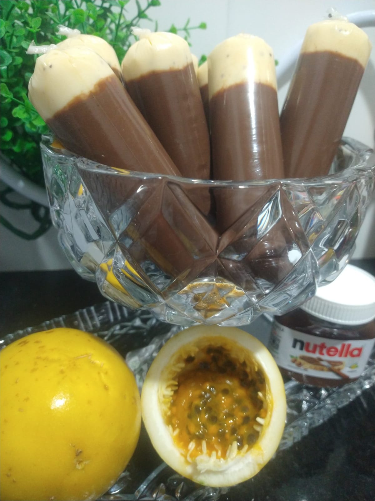 Geladinho gourmet mousse de maracujá com Nutella