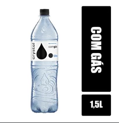 Água cristal  1,5L com gás 