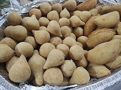 100 salgados fritos