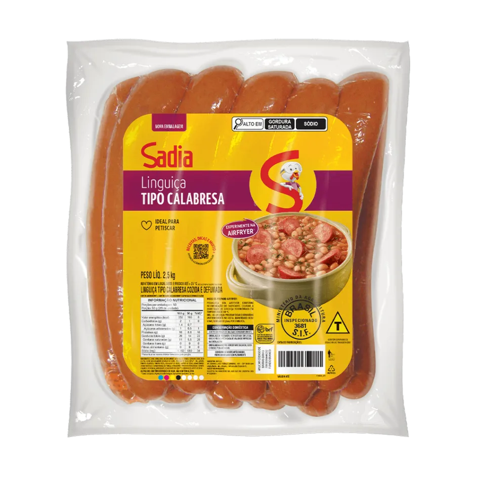 Linguiça calabresa sadia