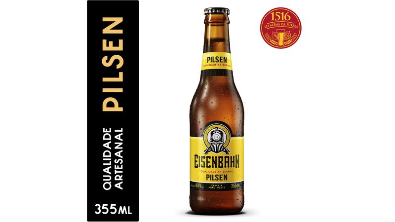 Cerveja garrafa Eisenbahn pilsen 355ml