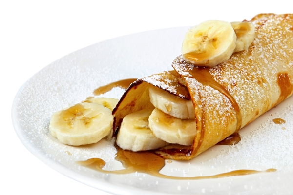 Crepe de Banana com Canela