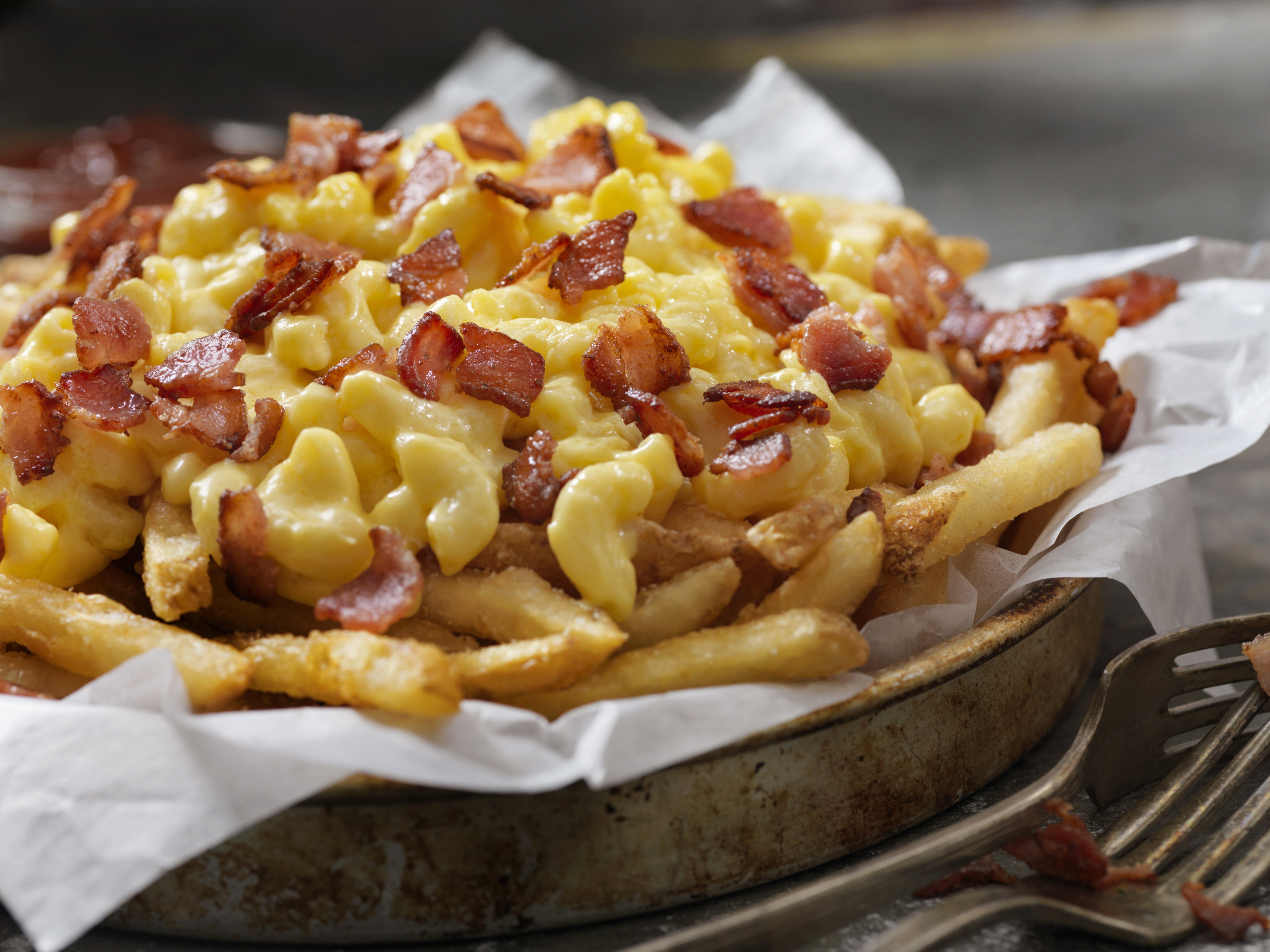 Fritas com Queijo e Bacon