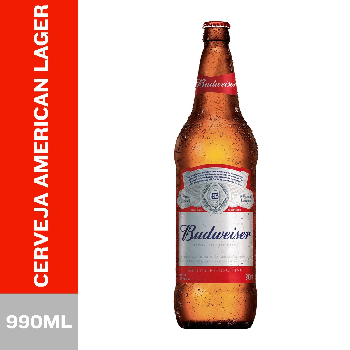Cerveja litrão  Budweiser 
